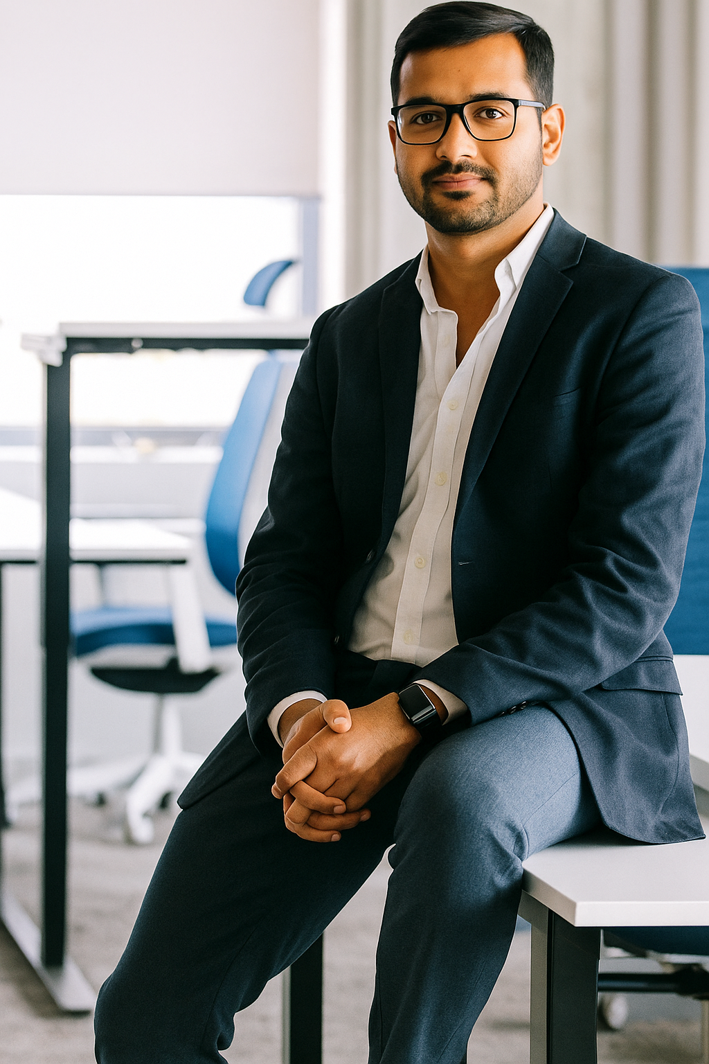 M4M team member working at a modern desk, reflecting focus and innovation in a digital solutions environment